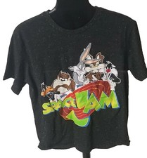 Space Jam Looney Tunes Adult Large T-Shirt. Bugs Bunny and Friends. Speckled