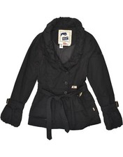 Khujo Womens Padded Jacket Uk 16 Large Black Cotton At01