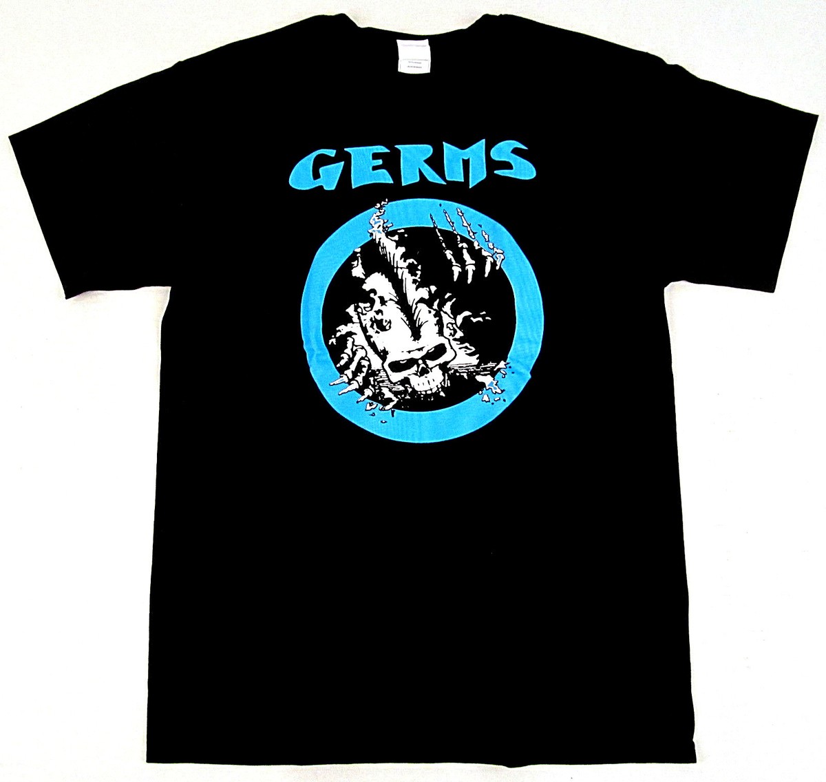 The GERMS T-shirt Punk Rock Skeleton Tee Adult Men's Black New | eBay