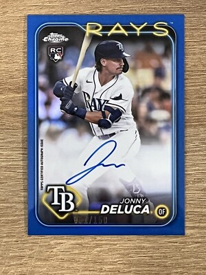 2024 Topps Chrome Rookie Auto Blue Refractor /150 Jonny Deluca #RA-JDE Auto RC