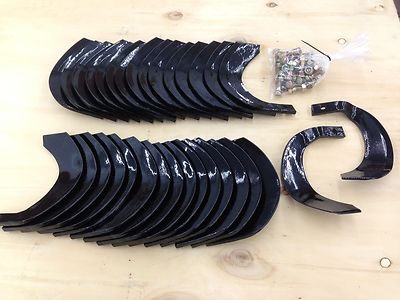 HWG tiller tines 10mm bolt 30 blades,1 off l,1 off r, 32 10 mm bolt assembly -UK