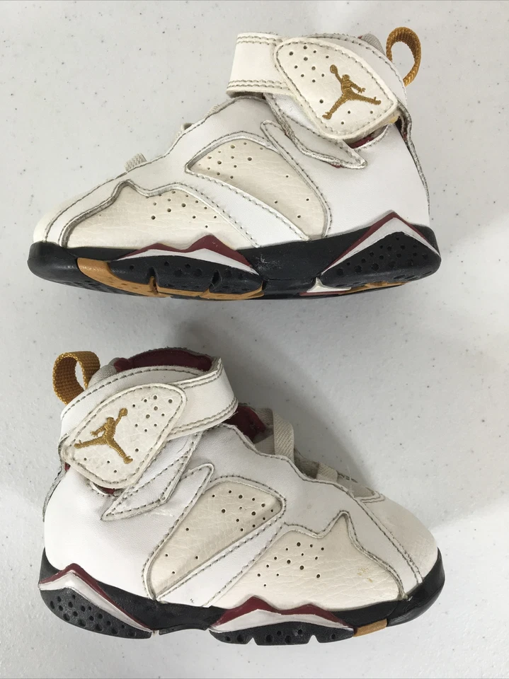 Raro 2012 Nike Air Jordan 7 VII Retro Blanco Talla 6C 304772-106 Niño Bebé Foto 3 de 4