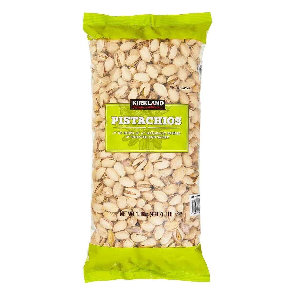 Kirkland Signature InShell Pistachios, 3 lbs Dry Nuts FREE & FAST
