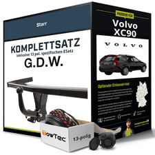 Für VOLVO XC90 I Typ 275 Anhängerkupplung starr +eSatz 13pol 05.2004-03.2015 Set