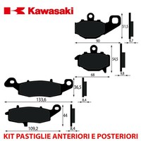 BremsbelÄGe Vorne UND Hinten Kawasaki ER-6 650 N ER650C DX 2009 2011