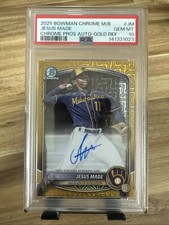 JESUS MADE PSA 10 2025 BOWMAN CHROME GOLD REFRACTOR AUTO 29/50🔥