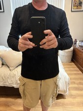Armani Jeans Men's Large Black Crew Neck Pullover Jumper