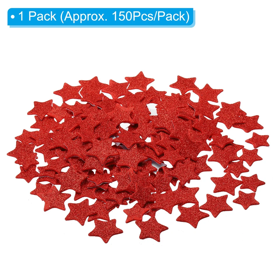 Наклейки из пены 1 упаковка 150 шт. ЭВА-клей блестящие наклейки в форме пены красная пентаграмма - Изображение 2 из 4