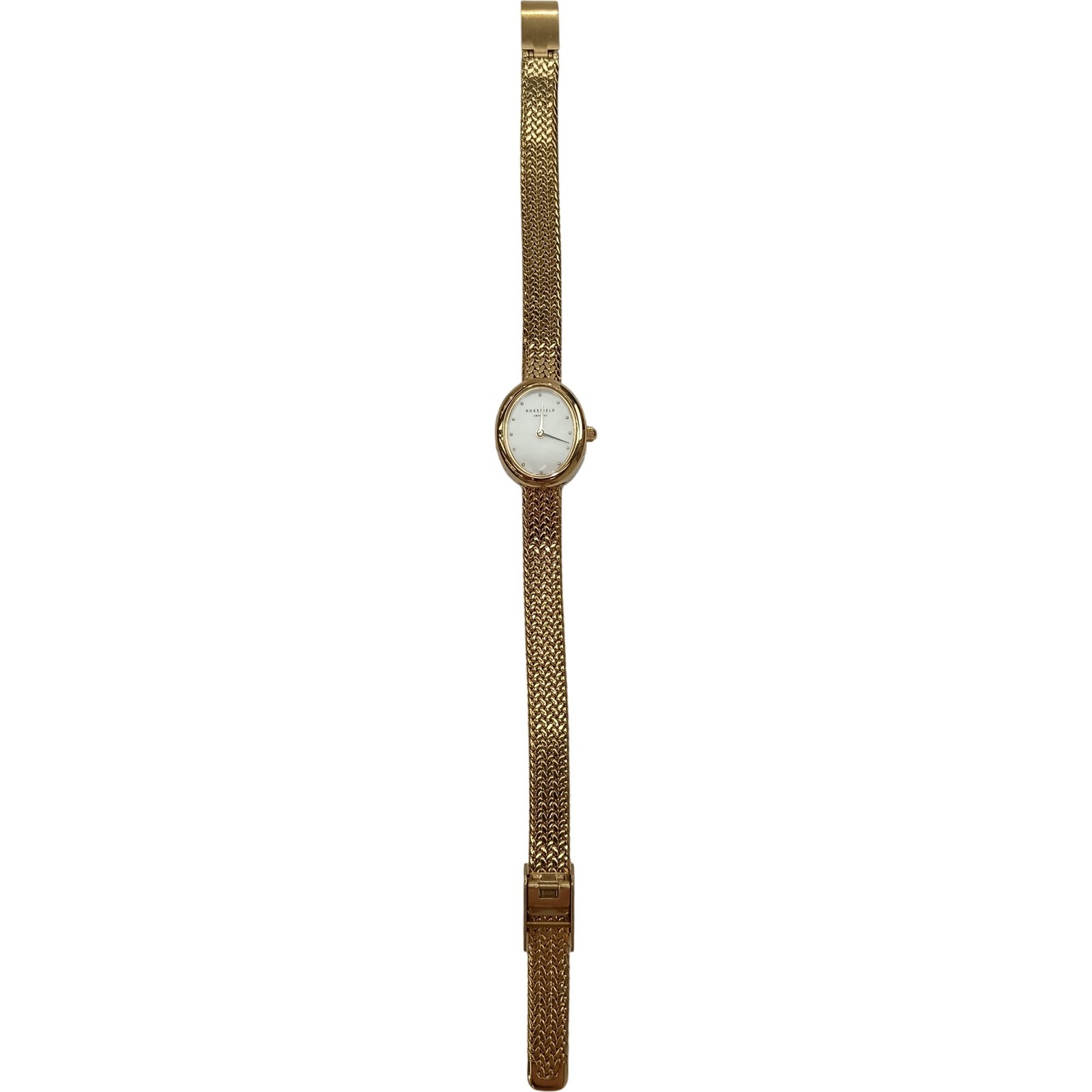 Tone Womenswear Preloved Oval Mother Dial Of Pearl Rosefield Wristwatch Gold - vintagewatches.pk