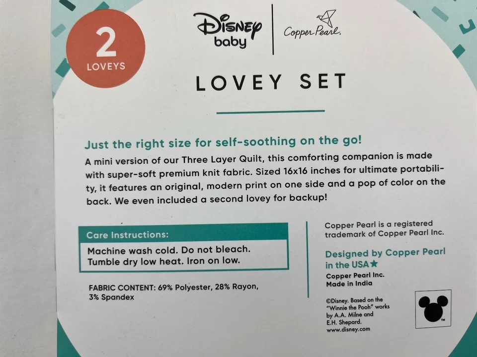 Милый набор из 2 сотен акров дерева Winnie The Pooh Disney Baby медь жемчуг безопасность - Изображение 3 из 3