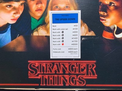 Monopoly STRANGER THINGS The Upside Down TITLE DEED CARD NETFLIX