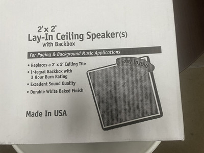 Valcom VE-9022A-2 Lay-in Ceiling Speakers with Backbox - White