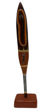 VINTAGE LARGE KOOMULA HAND PAINTED ABORIGINAL MOTIF WOODEN SOUVENIR DECOR PADDLE
