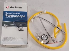 YELLOW Dealmed General Exam Stethoscope Economy Dual-Head Lightweight  32.5"