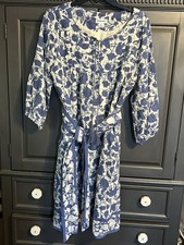 Studio Park M Blue And White Boho Belted Dress With Tassels. ￼ Gorgeous!!!
