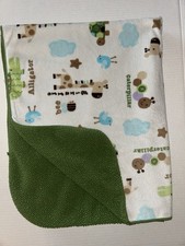 CIRCO GREEN SHERPA CATERPILLAR ALLIGATOR GIRAFFE BEE TURTLE BABY BLANKET E2