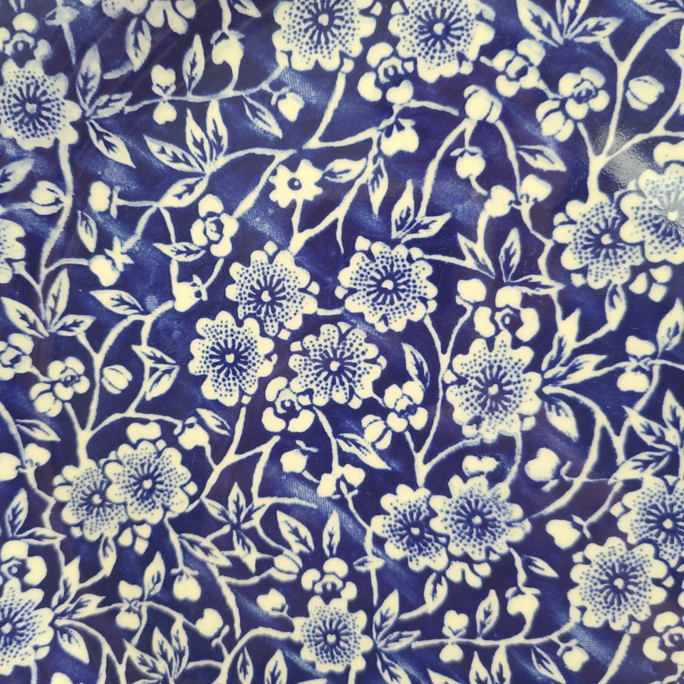 2 Churchill England Blue + White 10.5" Floral Plate Queen's Calico Chintz Cobalt - Image 3 of 4