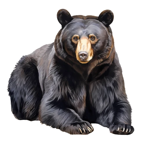 Black Bear Self Adhesive Sticker