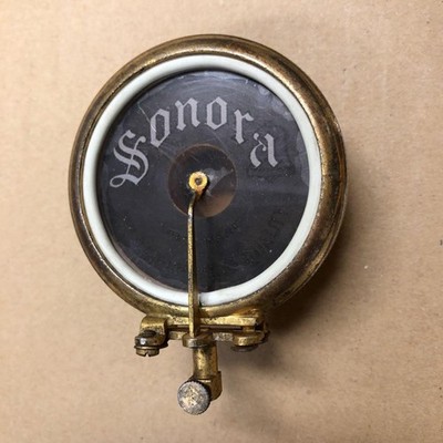 SONORA Gold Sound Box Early Model Phonograph Reproducer Swiss Made USA Patent
