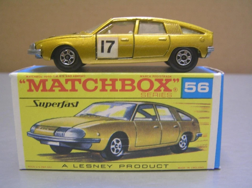 Matchbox Superfast MB56 BMC Pininfarina Gulf with dark unpainted base MIB - Image 3 of 4
