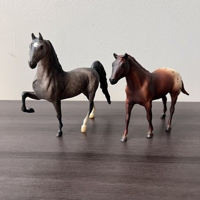 Lot of 2 Breyer Paddock Pals Grey American Saddlebred & Chestnut Appaloosa QH 