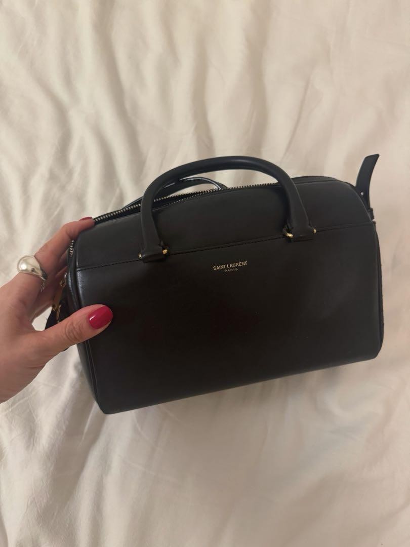 Borsa a tracolla Yves Saint Laurent YSL in pelle nera autentica F07141237