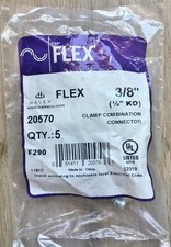 NUEVO Halex Flex 20570 3/8" conectores de abrazadera, paquete de 4
