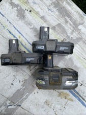 Lot of 3 Ryobi ONE 18V Lithium Batteries Includes 4Ah HP Untested As-Is