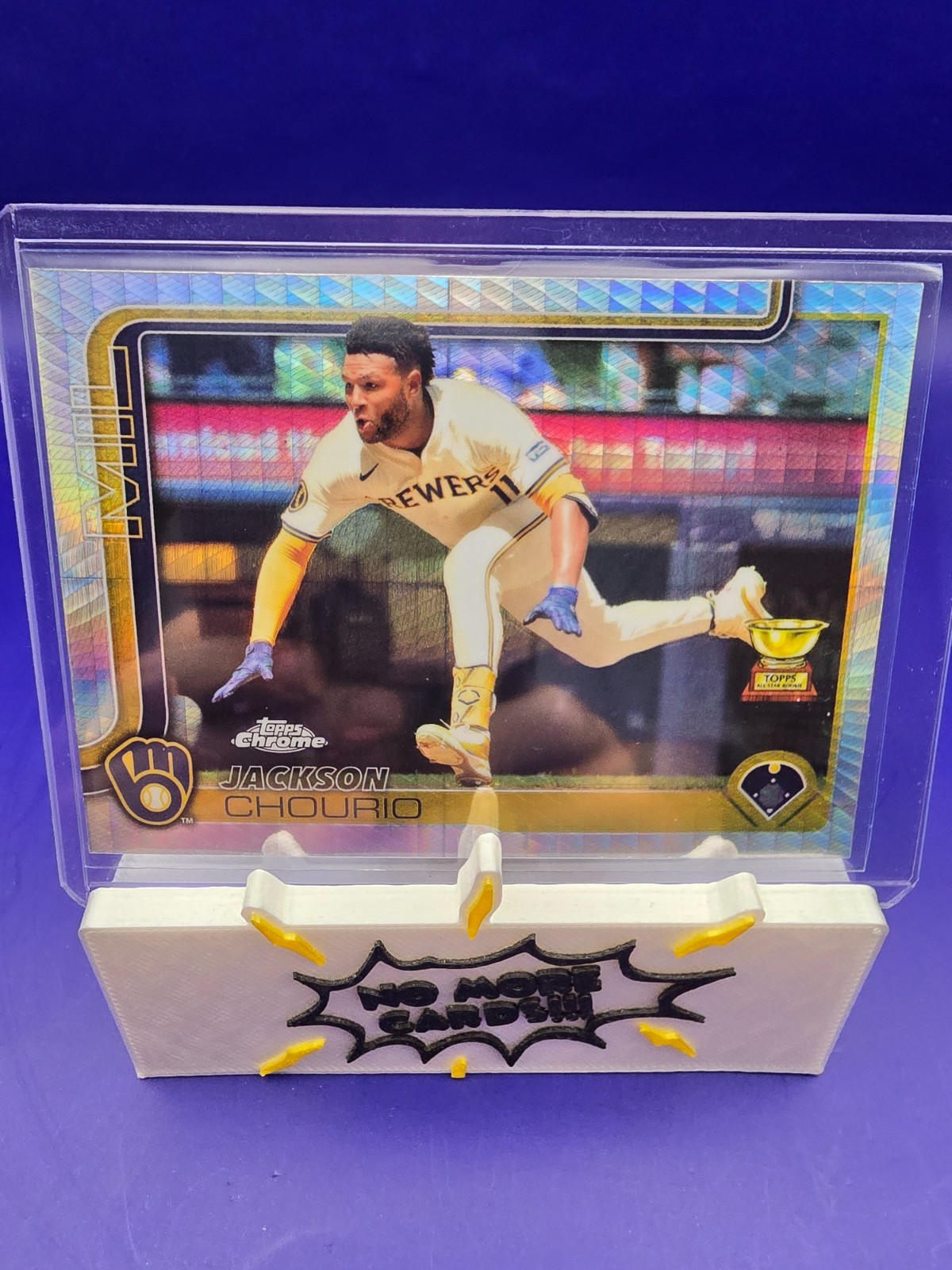 2025 Topps Chrome - Jackson Chourio #262 Prism Refractor