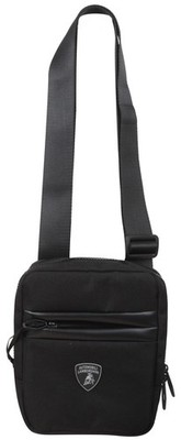 Lamborghini Schultertasche Messenger Bag Schwarz Polyester