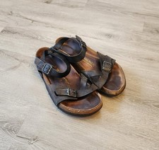 Birkis Rio Birkenstock Sandals Womens EU 38 US 7 Black Double Strap Buckle