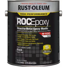 Rust-Oleum 9179402 Epoxy Mastic Coating Base, Black, Semi-Gloss, 1 Gal, 130 To