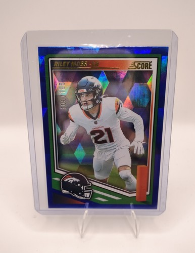 2025 Panini Score Riley Moss Blue Mojo Prizm #251 RC Denver Broncos ...