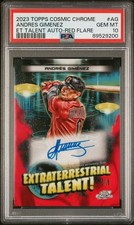 2023 Topps Cosmic Chrome Andres Gimenez Red Flare ET Talent Auto #2/5 PSA 10