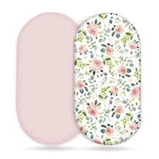 2-Pack Ultra Soft Baby Fitted Bassinet Sheets Universal Cradle Pink Rose