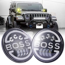 7Inch Round LED Headlight 2PCS,Compatible with Harley Davidson Touring Softai...