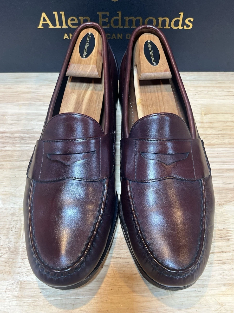 Allen Edmonds Kearney Men’s Burgundy Penny Loafers Sz 11D Made In USA ?? Allen Edmonds Red Dress Shoes for Men with Upper Leather for  main image 2