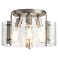 Kichler Lighting 42954NI 3-Lamp LED Light Fixture, Brushed Nickel Thoreau Round