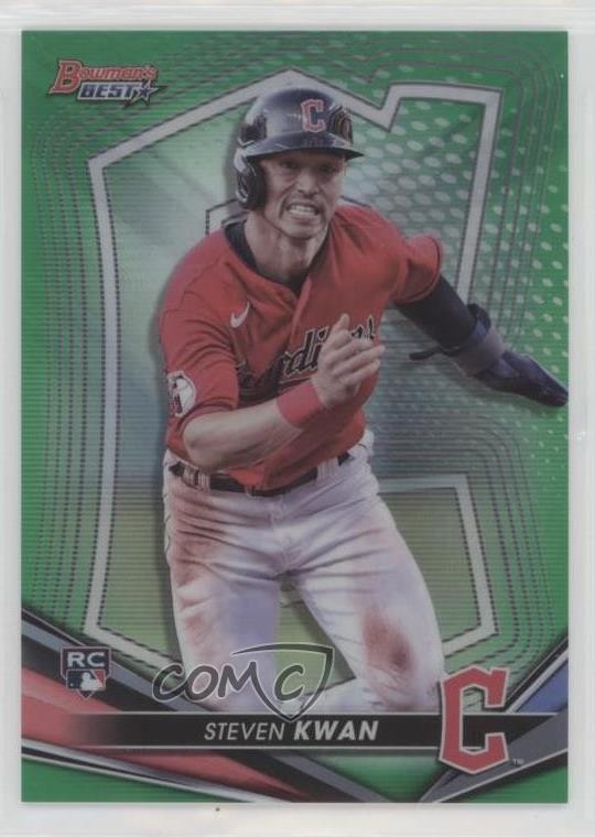 2022 Bowman's Best Green Refractor 17/99 Steven Kwan #35 1b36