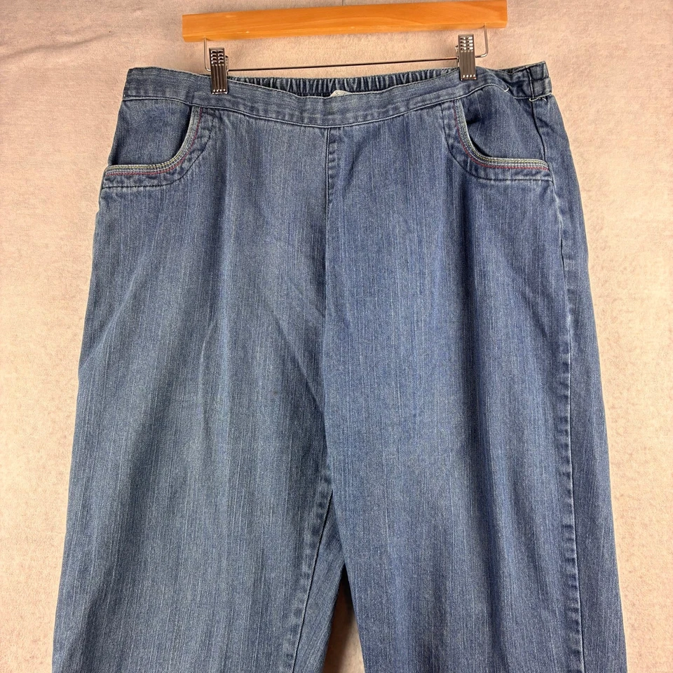 Jeans Capri Koret City Blues para Mulheres 16 Stretch Cós Confortável Azul 99% Algodão - Imagem 2 de 4