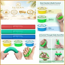 Hand Therapy Putty Set 6 Piece Flex Bars Grip Strengthener Finger Wrist Forearm