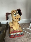 Vint 1950s Marx Tin Lithograph Dog Buttons Puppy with a Brain Works W Conditions