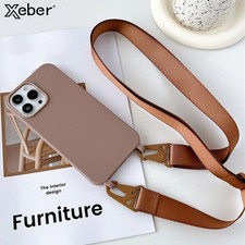 Crossbody Lanyard Silicone Case For iPhone 16 15 14 13 12 11 Pro Max XR X SE