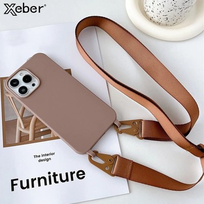 Crossbody Lanyard Silicone Case For iPhone 16 15 14 13 12 11 Pro Max XR X SE