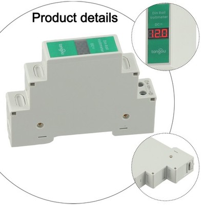 LED Display Voltage Meter for Din Rail Installation Supporting 11 310V DC Range