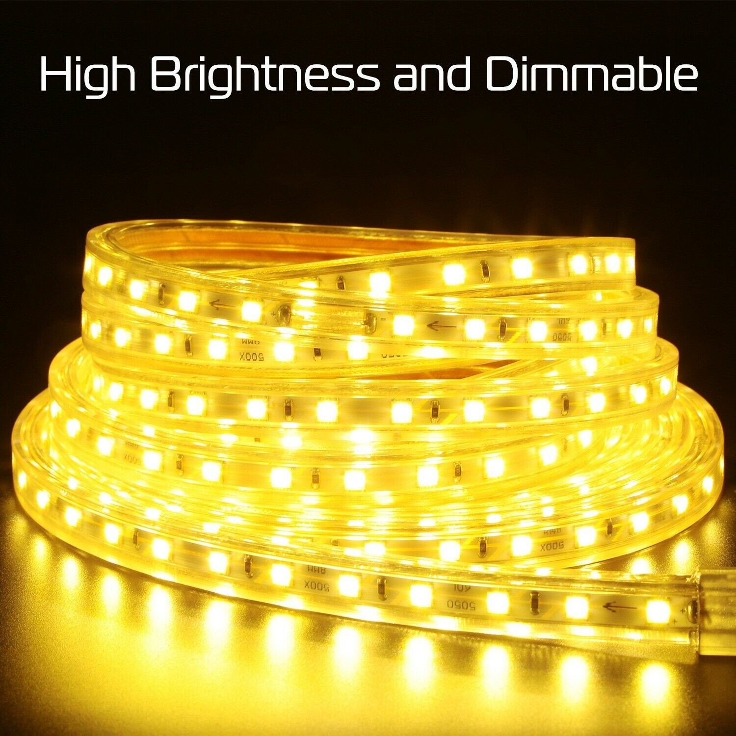 5050 LED Strip Light Flexible Tape Lighting Rope Home Outdoor With US ...