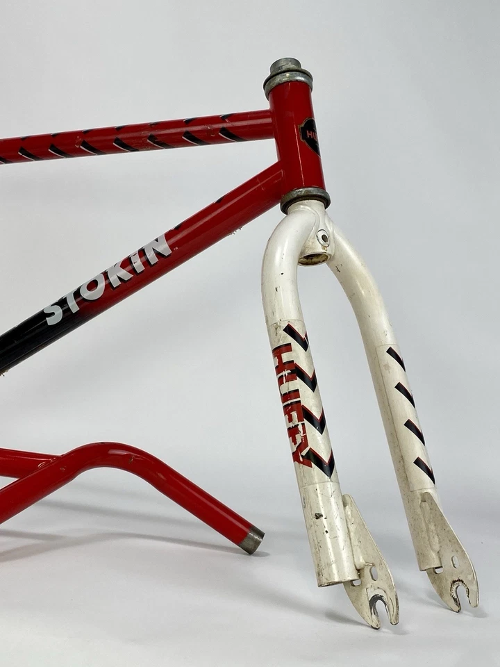 1987 Huffy Stokin винтажный BMX рама вилка 20» старая школа 80-х гонки США сделано красный - Изображение 2 из 4