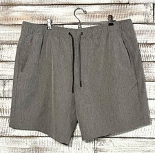 Eddie Bauer Men's Gray Casual Lounge Shorts, Size XXLarge, Drawstring Pockets