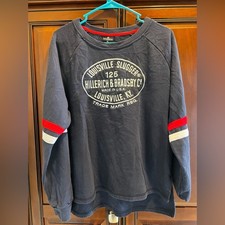 Louisville Slugger Baseball Bat Colosseum Navy Blue Sweatshirt - XL