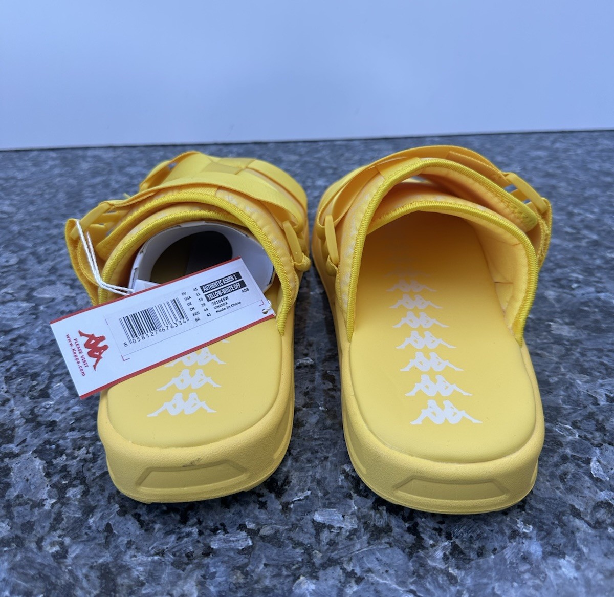 Kappa Kappa Authentic Asben 1 Sandals Yellow Sandals Men display picture 1